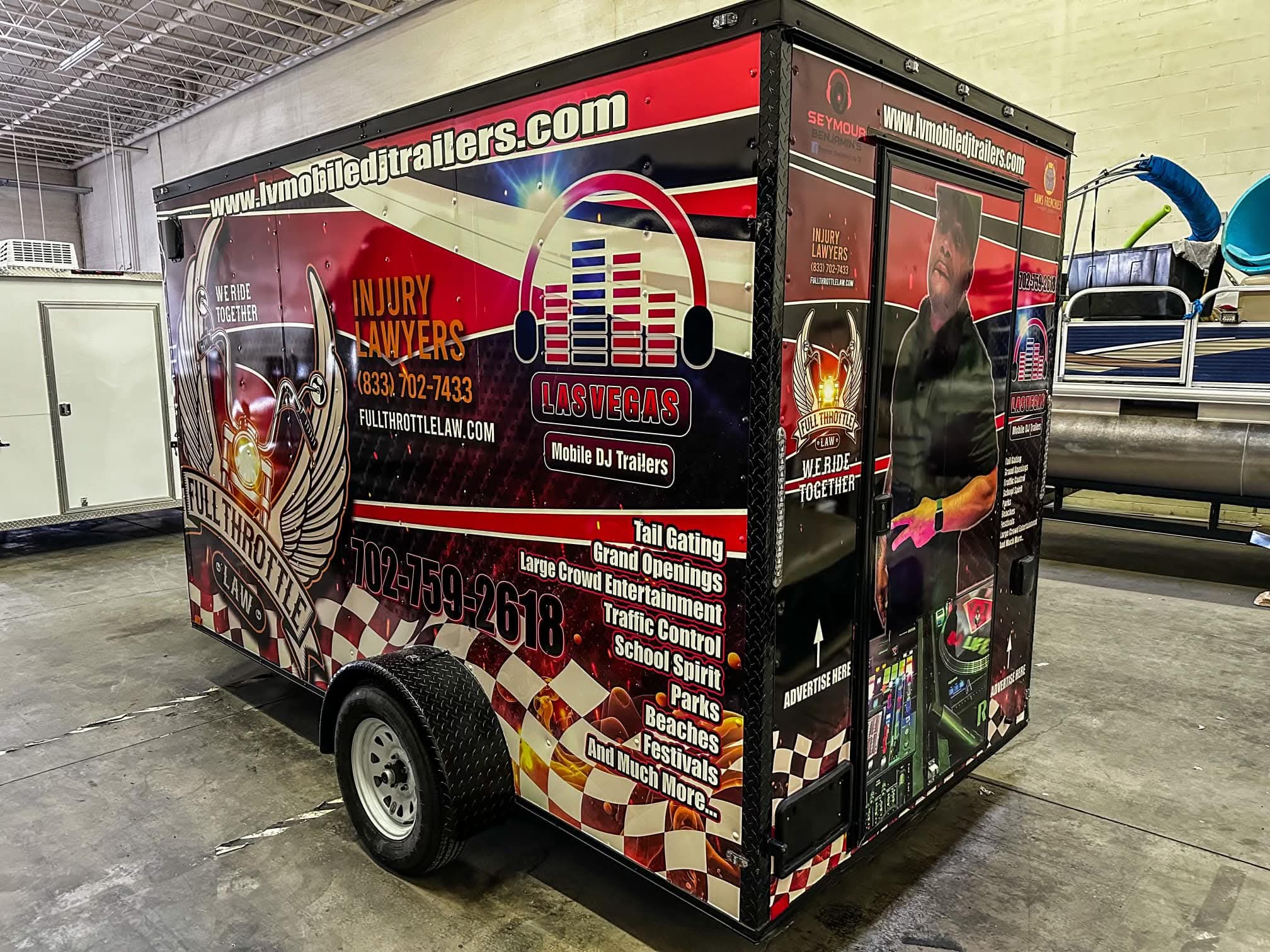 LV Mobile DJ vehicle wrap design by James Bigney